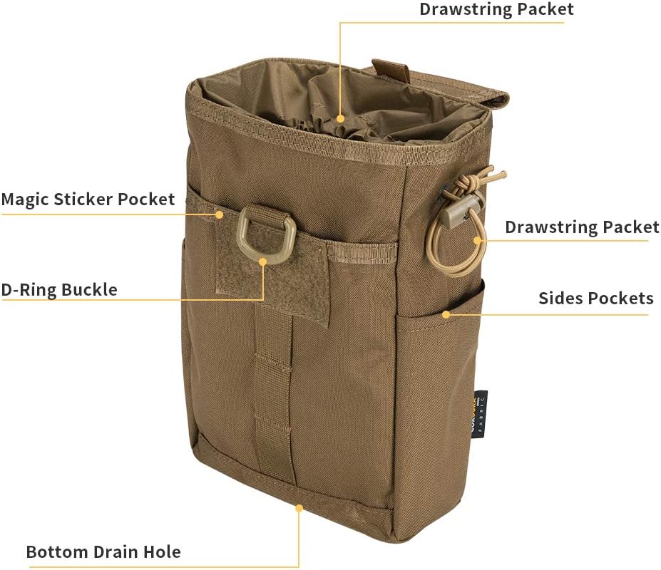 EXCELLENT ELITE SPANKER – Equipo para transportar carga, ligero y modular (Molle), depósito de municiones y cargador, con cordón, plegable, para la