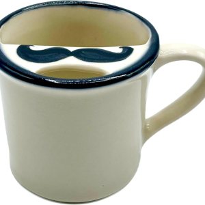 Taza con protector de bigote Protege tu bigote del café, té y otras bebidas Gres premium Hecho a mano por artesanos en los Estados Unidos Taza con protector de bigote Protege tu bigote del café, té y otras bebidas Gres premium Hecho a mano por artesanos en los Estados Unidos