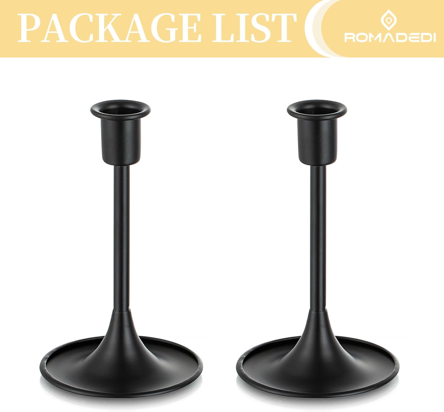 Candelabros negros para candelabros cónicos portavelas de Halloween, centro de mesa vintage, decoración de Halloween, boda, Navidad, chimenea,
