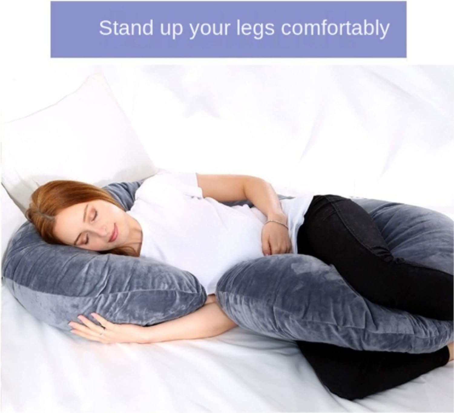 Pregnancy Pillows C-Shape Full Body Pillow and Maternity Support with Velour Cover Support for Back HIPS Legs Belly a Must Have for Pregnant Women
