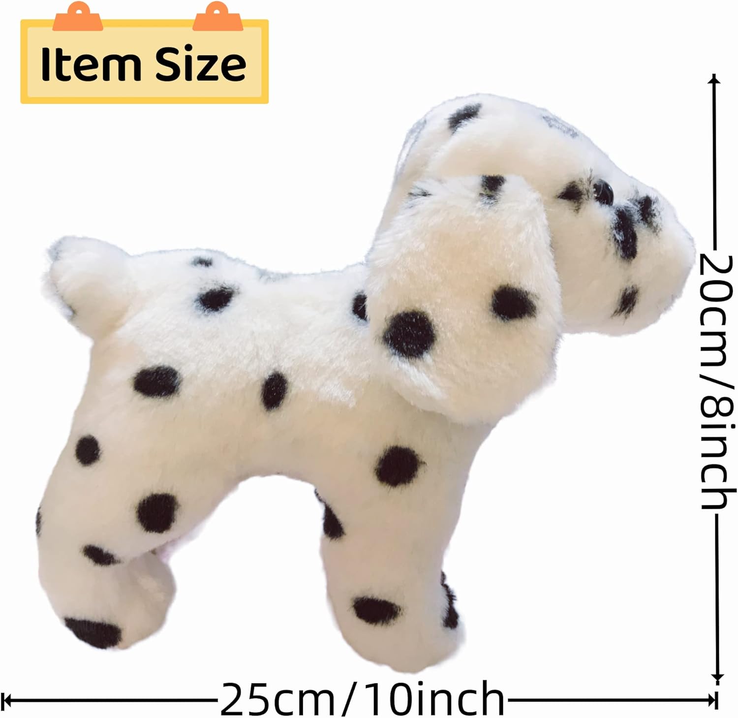 Perro dálmata realista animal de peluche, respetuoso con el medio ambiente de peluche para perros de peluche para todas las edades, 10 pulgadas