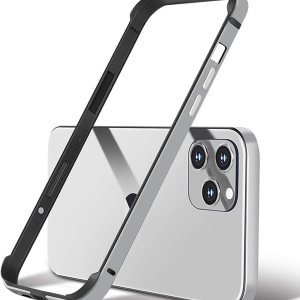 Carcasa rígida delgada con marco de aluminio para iPhone15 Pro, armadura de marco de metal con protección interior suave, protección de borde Carcasa rígida delgada con marco de aluminio para iPhone15 Pro, armadura de marco de metal con protección interior suave, protección de borde