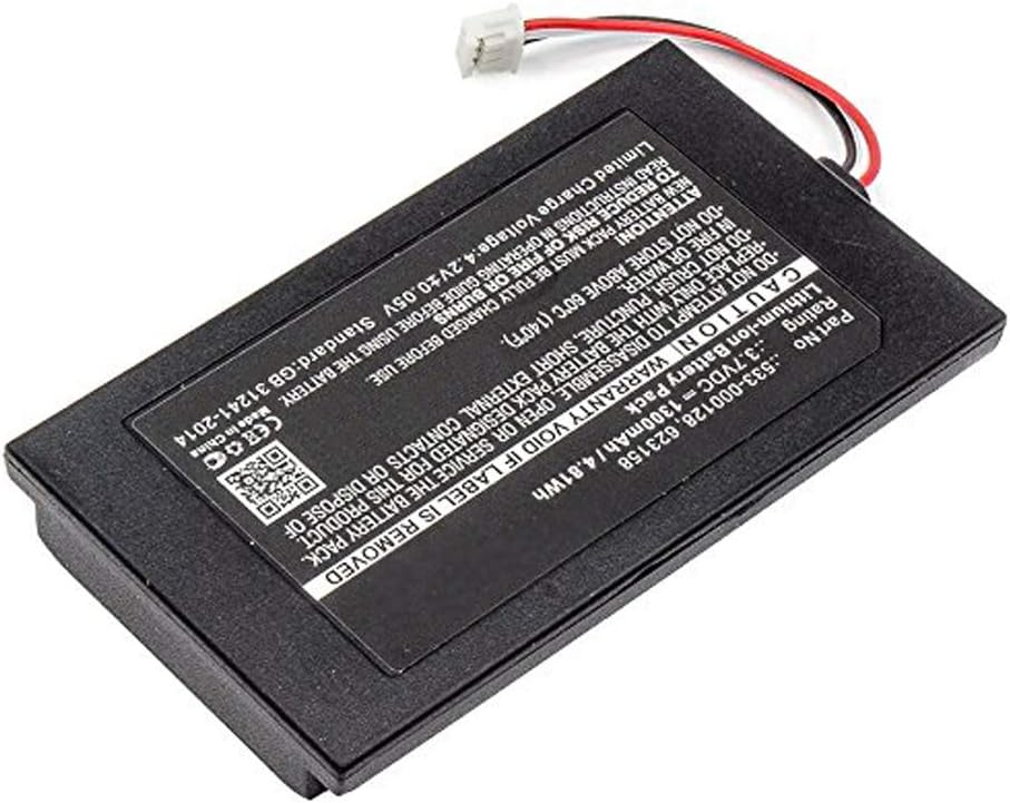 Batería de repuesto de 1300mAh 533-000128, 623158 compatible con controles remotos Logitech Harmony 950 (915-000260) y Harmony Elite (915-000256,