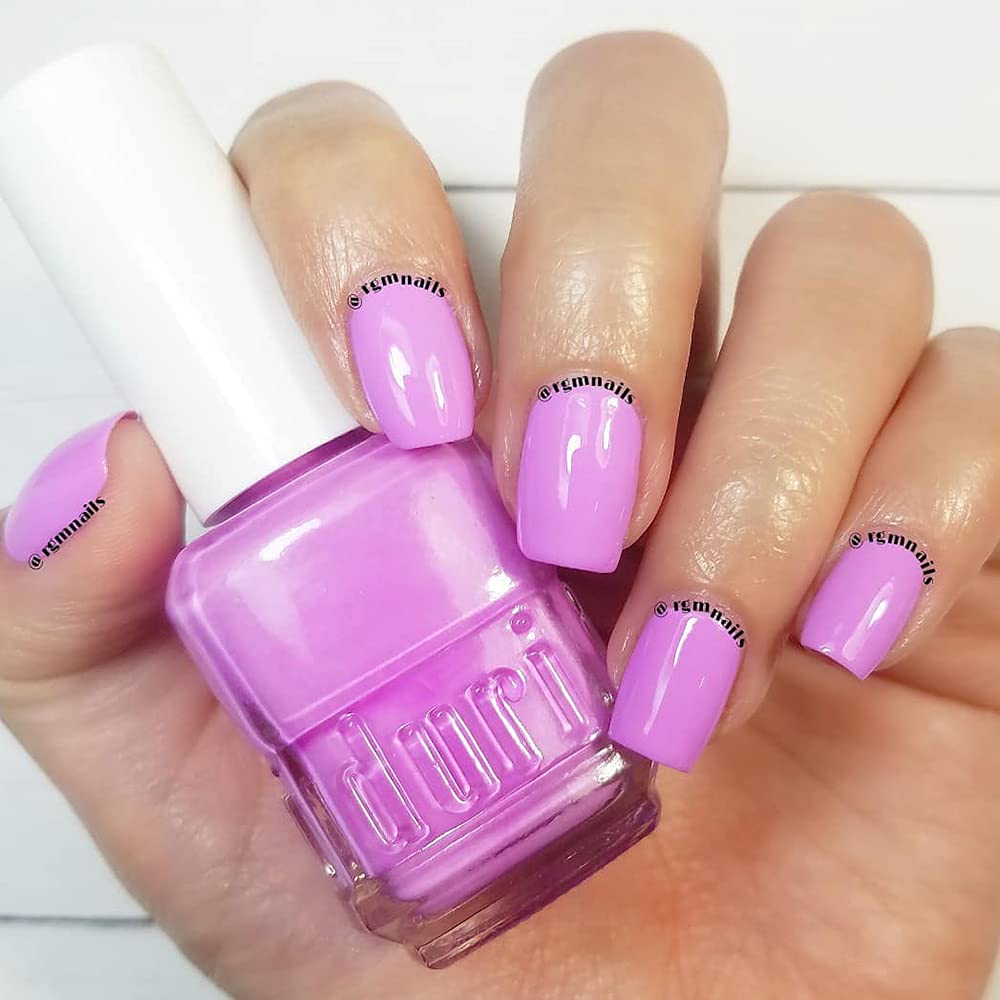 duri duri Cosmetics – Esmalte de uñas, 600 atrapasueños, rosa lila pastel, acabado semimate, cobertura completa, secado rápido, 0.45 onzas líquidas