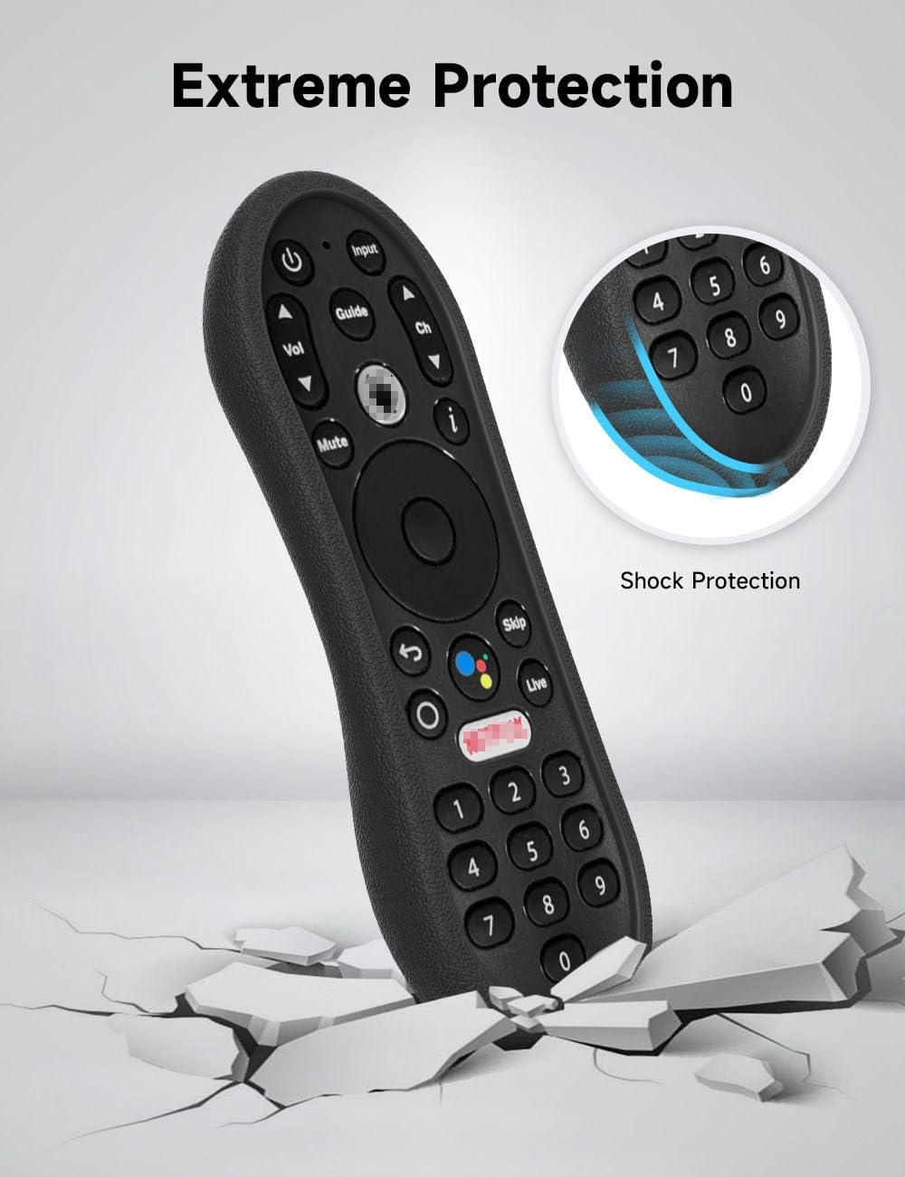 SIKAI – Funda protectora de silicona para control remoto TiVo Stream 4K, a prueba de golpes, antipérdida, para control remoto TiVo Stream 4K, con