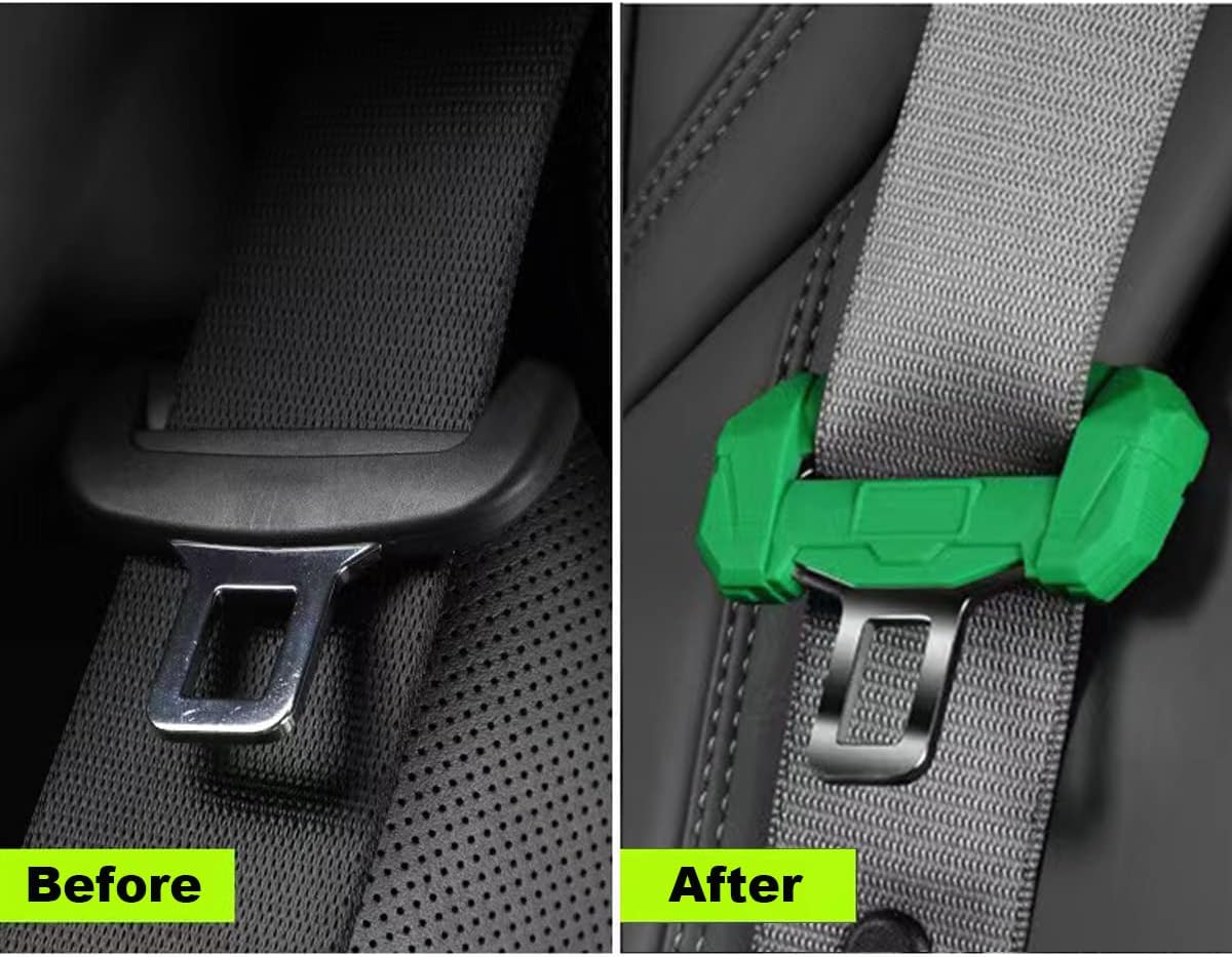 Funda universal para clips para cinturón de seguridad de automóvil, protector de hebilla de cinturón de seguridad para automóvil, protector de