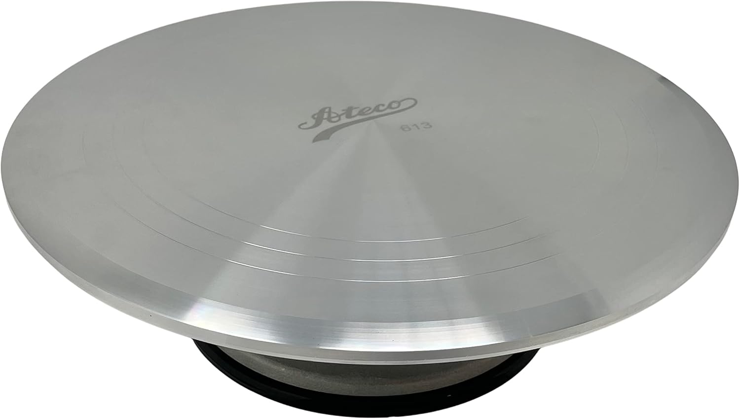 Ateco 608REVOLVING Cake Decorating soporte, 11″ Ronda, apto para uso alimentario de plástico Base & parte superior, #613 – base de aluminio, 12″,