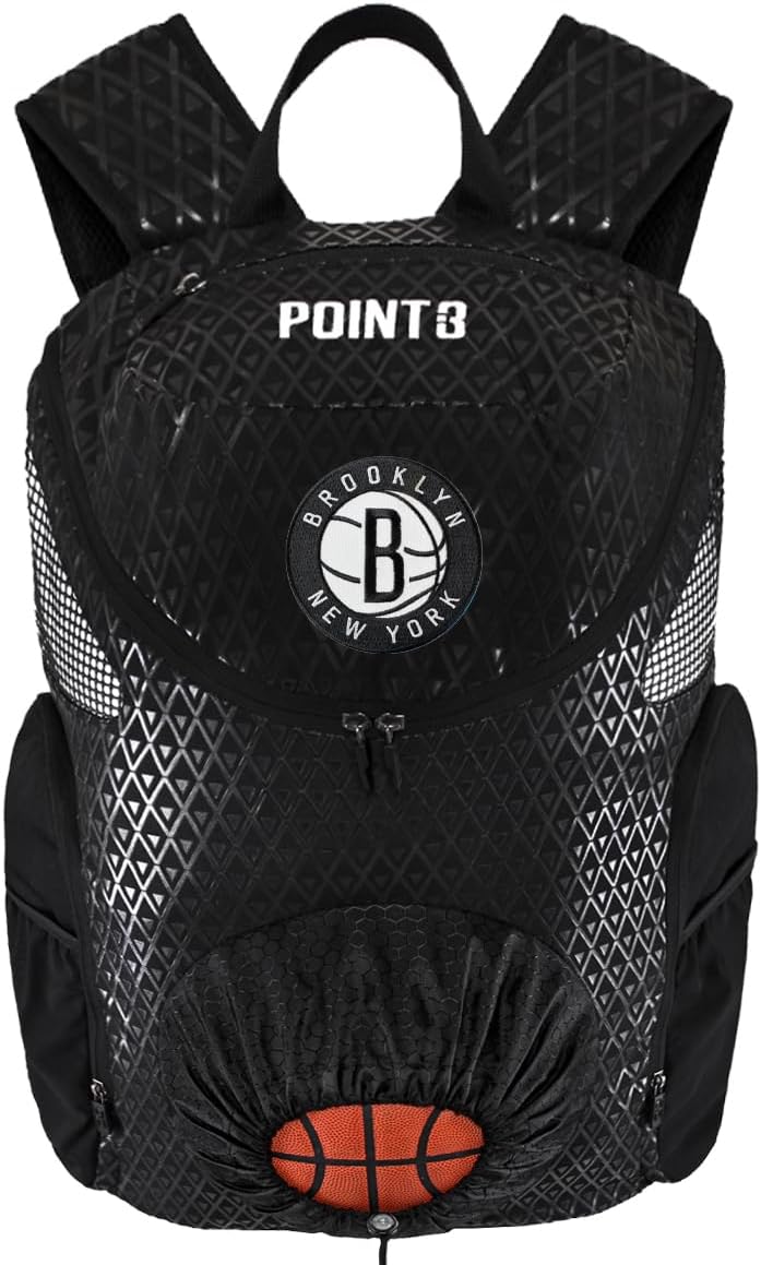POINT3 NBA – Mochilas de baloncesto Road Trip 2.0, bolsa oficial de la NBA con cordón para baloncesto, fútbol y más