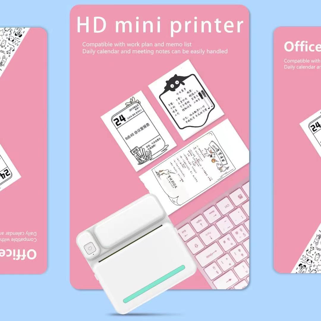Alert!Mini Printer Pro – Mini impresora adhesiva sin tinta con Bluetooth, tu solución todo en uno para aprender, notas de estudio, diario, diversión