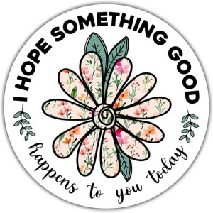 Calcomanías inspiradoras con frase en inglés Good Vibes Good Vibes con texto en inglés I Hope Something Good Happens to You Today (3 piezas) Calcomanías inspiradoras con frase en inglés Good Vibes Good Vibes con texto en inglés I Hope Something Good Happens to You Today (3 piezas)