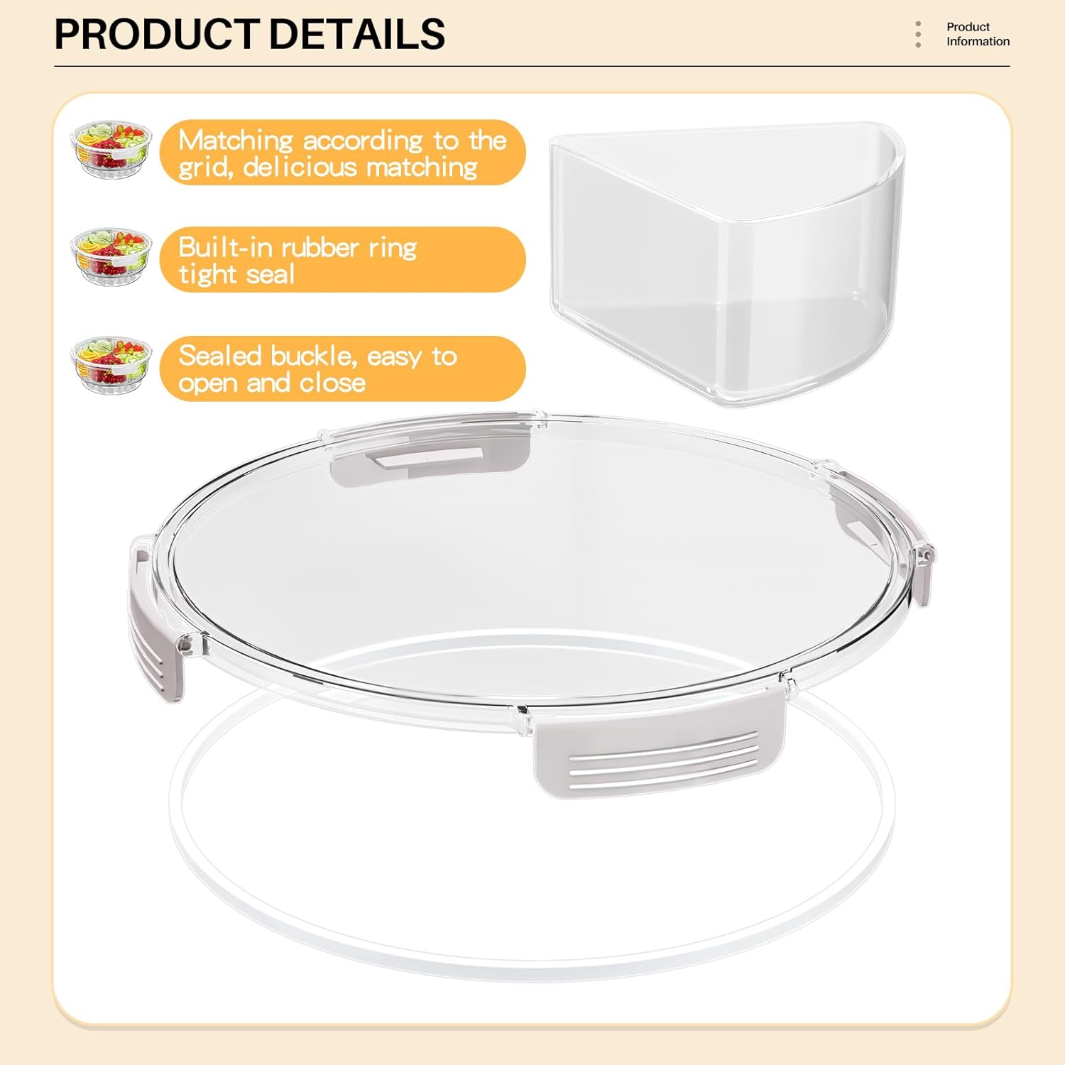 Bandeja de condimentos con 5 cucharas de acero inoxidable, 5 tenedores y 1 clip, bandeja de compartimento con tapa, servidor de condimentos, soporte