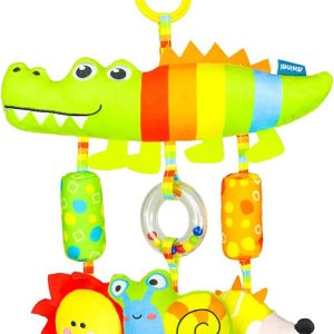LAT – Juguete colgante de actividad para asiento de automóvil y cochecito de bebé, juguetes para bebés, felpa suave con campanillas de viento de LAT – Juguete colgante de actividad para asiento de automóvil y cochecito de bebé, juguetes para bebés, felpa suave con campanillas de viento de