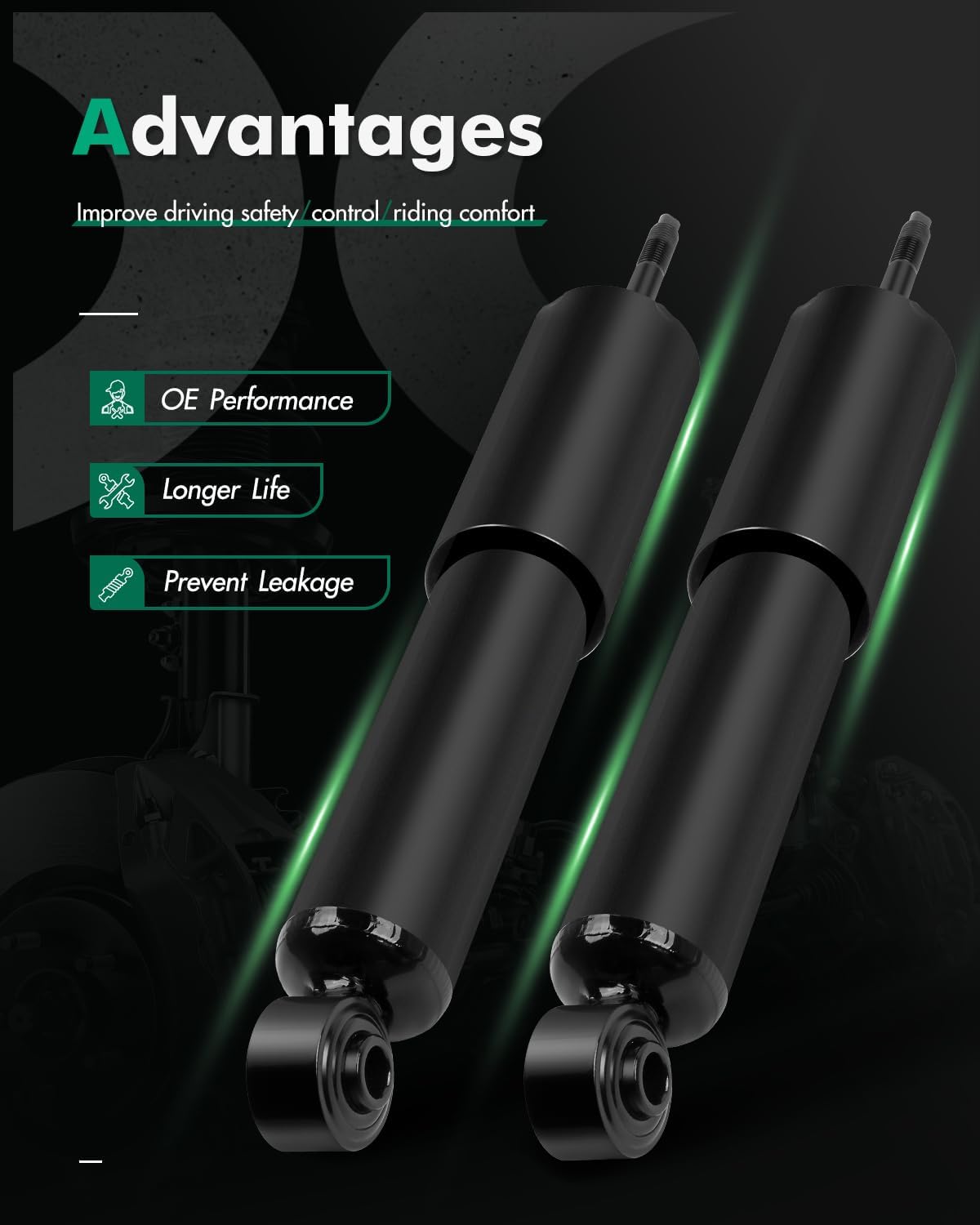 SCITOO – Amortiguador delantero para Nissan Se adapta a 1986-1994 para Nissan D21,1998-2001 para Nissan Frontier,1995-1997 para Nissan Pickup Shocks