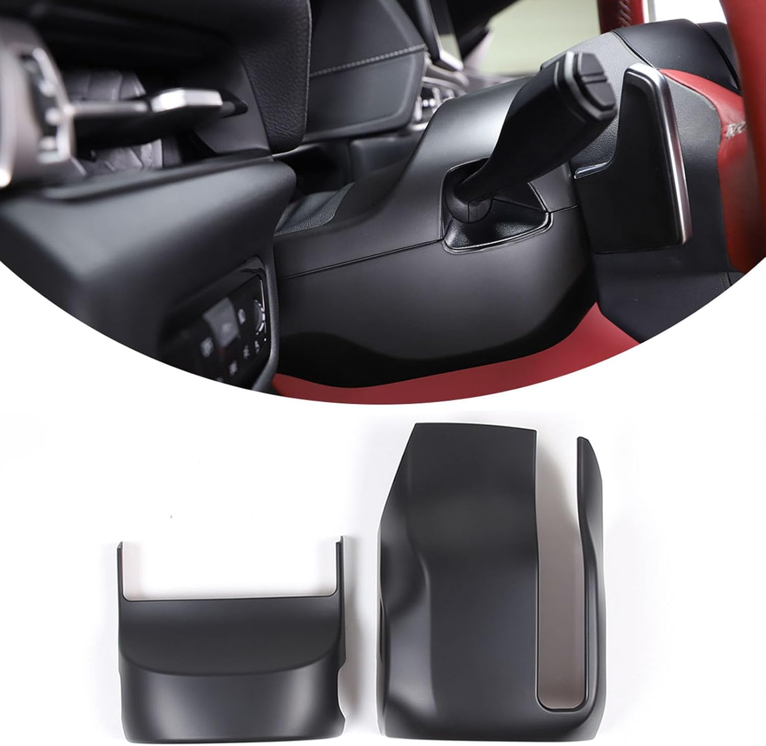 Funda protectora para volante de automóvil ABS para Toyota Supra GR A90 A91 MK5 2019 2020 2021 2022 columna de dirección superior e inferior (negro