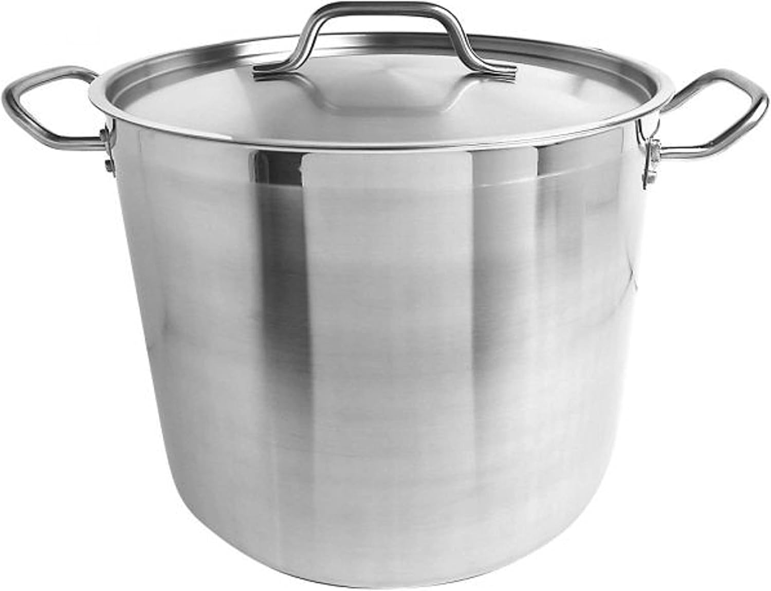 TrueCraftware Olla de acero inoxidable de 24 cuartos de galón con tapa, olla grande de inducción de alta resistencia, olla a fuego lento con tapa,