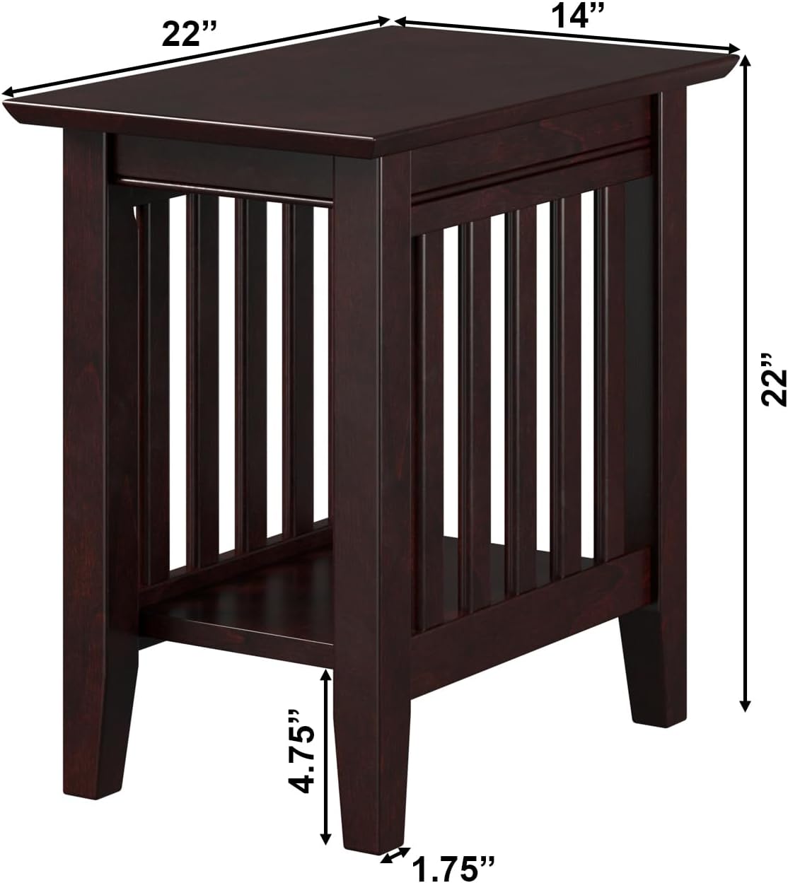 AFI Mesa auxiliar Mission Chair en Espresso