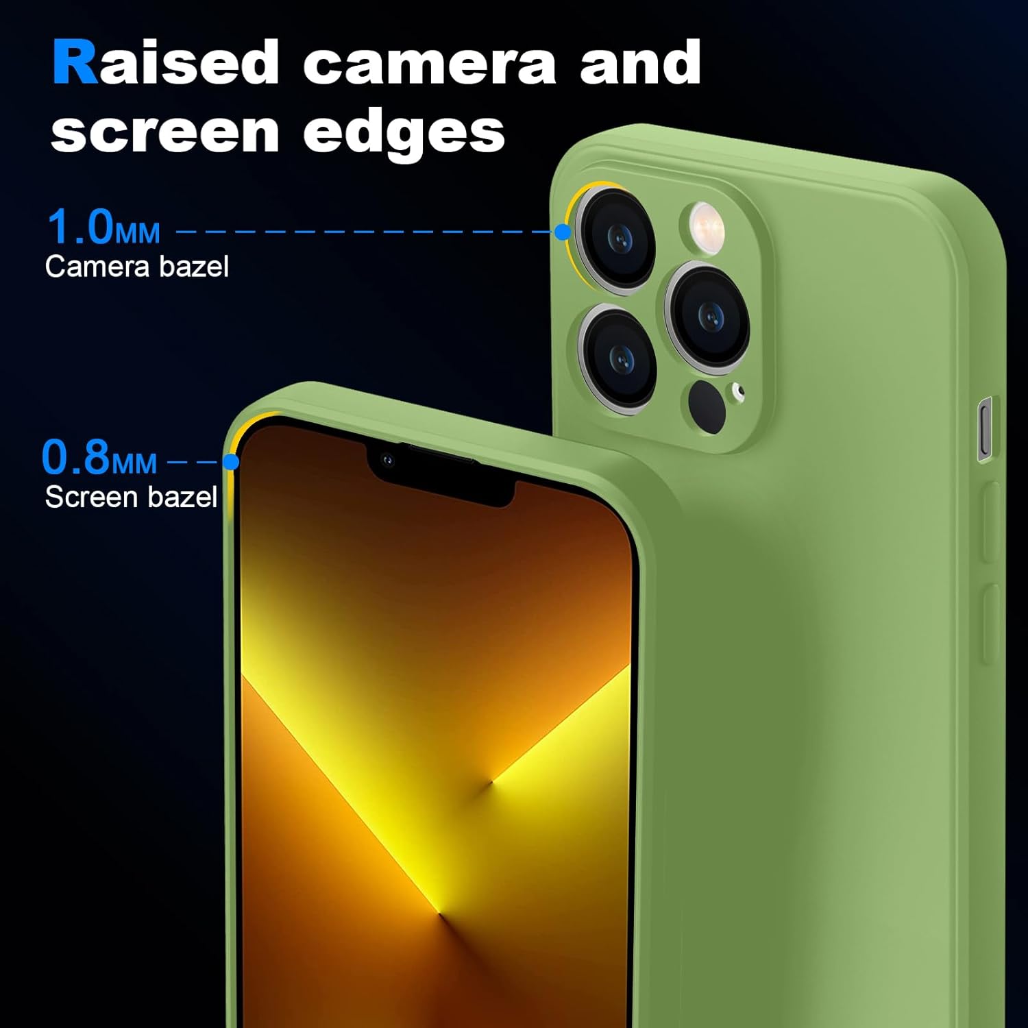 CMYFUTNG Funda para iPhone 13 Pro Max, silicona líquida de alta calidad sedosa al tacto, protección de la cámara, forro de microfibra suave