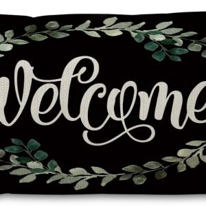 Mancheng-zi Funda de almohada de bienvenida de 12 x 20 pulgadas, decoración de porche, almohadas al aire libre, fundas de almohada para exteriores, Mancheng-zi Funda de almohada de bienvenida de 12 x 20 pulgadas, decoración de porche, almohadas al aire libre, fundas de almohada para exteriores,