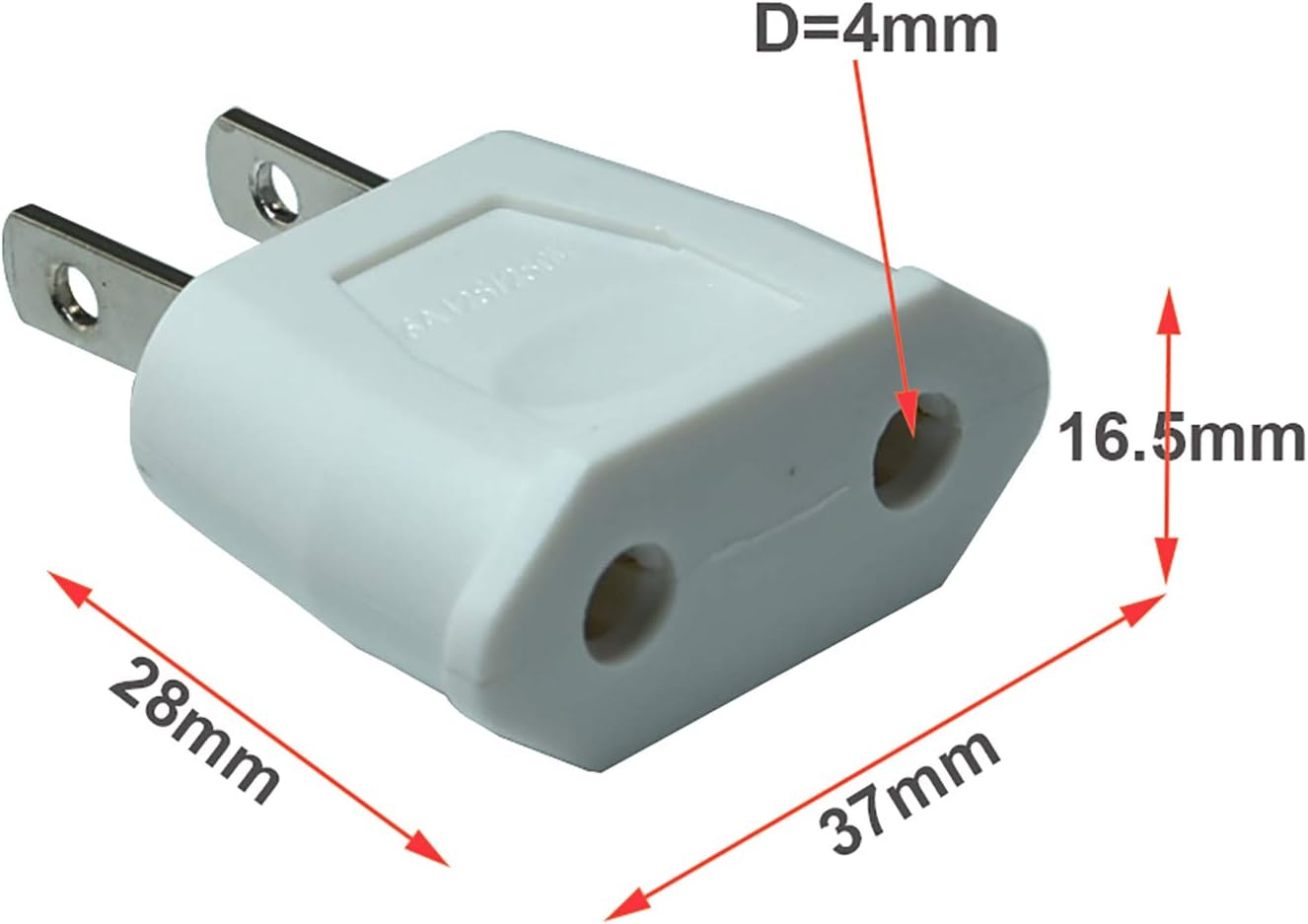 2 unidslote Top EU Euro Europa a Estados Unidos América América de alimentación AC enchufe de pared convertidor adaptador de viaje uso doméstico