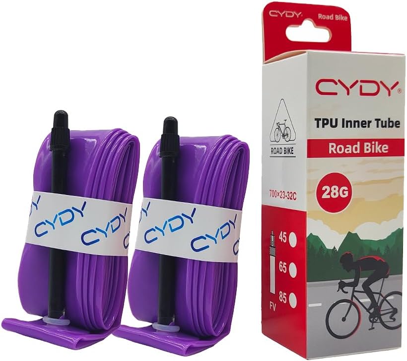 Bibike Paquete de 2 tubos interiores de 700 x 18-32c con válvula Presta de 1.772 in2.559 in3.346 in