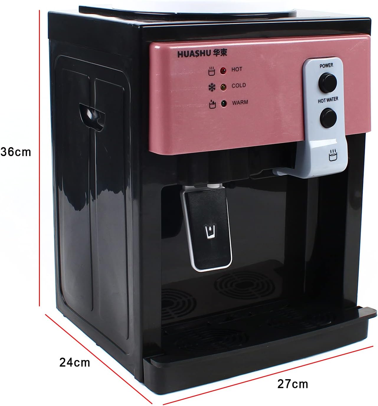 Dispensador de agua eléctrico para encimera de carga superior de 5 galones, enfriador de agua fría y caliente en casa, máquina de beber 110 V (oro