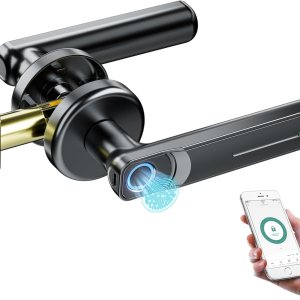 Pulido Pomo de puerta de huellas dactilares con aplicación Tuya, cerradura de puerta inteligente, perilla de puerta inteligente, manija de puerta de Pulido Pomo de puerta de huellas dactilares con aplicación Tuya, cerradura de puerta inteligente, perilla de puerta inteligente, manija de puerta de