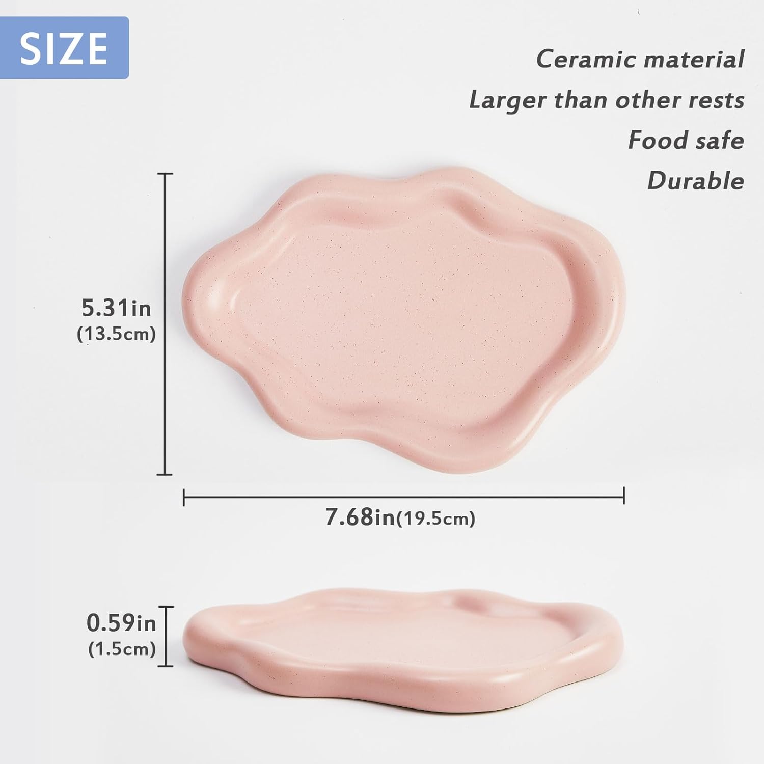 Pretty Jolly Soporte de cuchara de cerámica para estufa, soporte para cuchara de cocina, para mostrador, cuchara de café, soporte para utensilios,