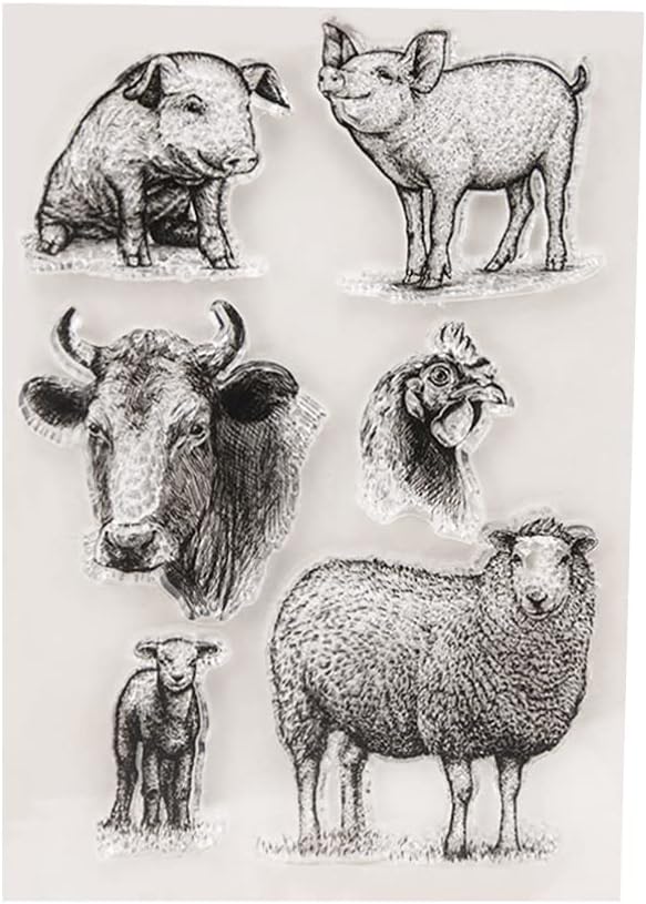 EXCEART Sello de silicona lindo animal sello postal Ilustración hacer accesorios Animal Sello hacer álbumes de recortes, sello de finalización de
