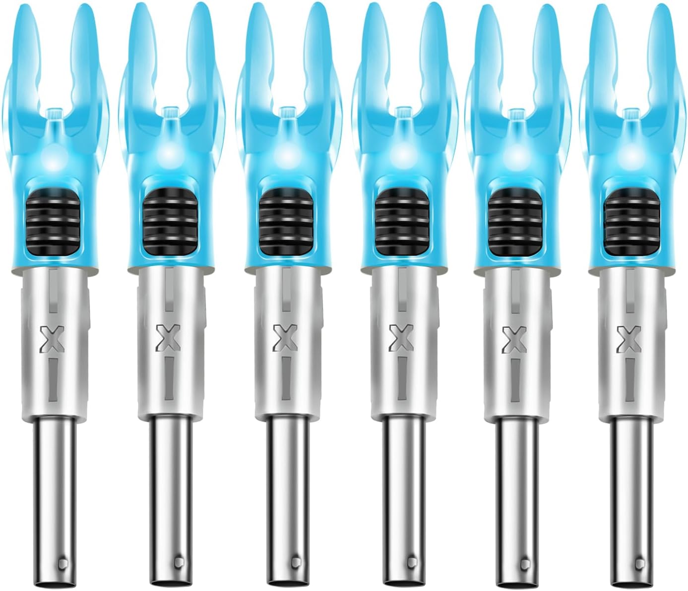 X Lighted Nocks for Arrows .204.233.244.246 with ONOff Switch with H, S, GT Bushings