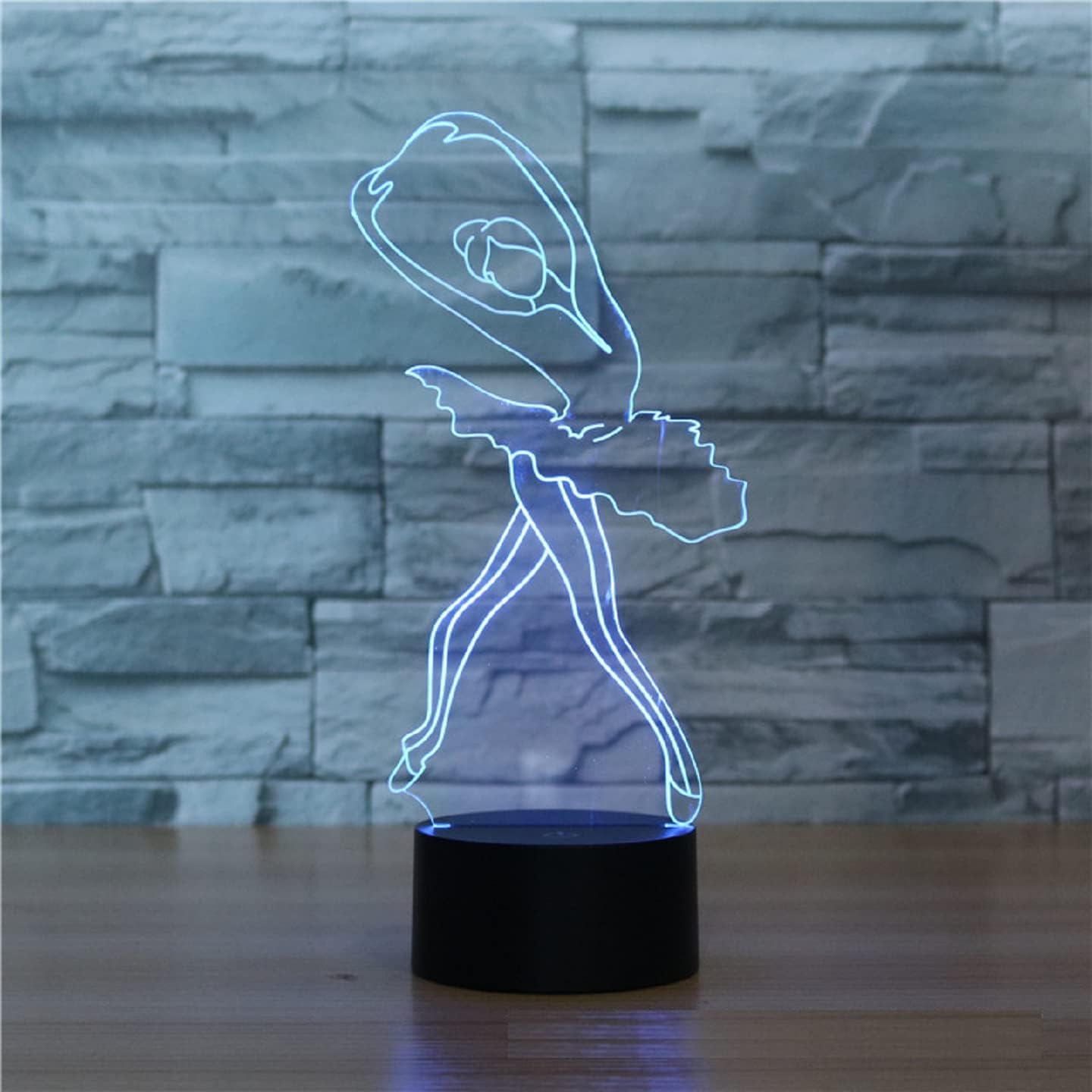 SUPERHONGJIHAO Luz nocturna para niños 3D Ballet Girl lámpara LED con control remoto 16 colores cambiantes regalo de cumpleaños de Navidad para niño