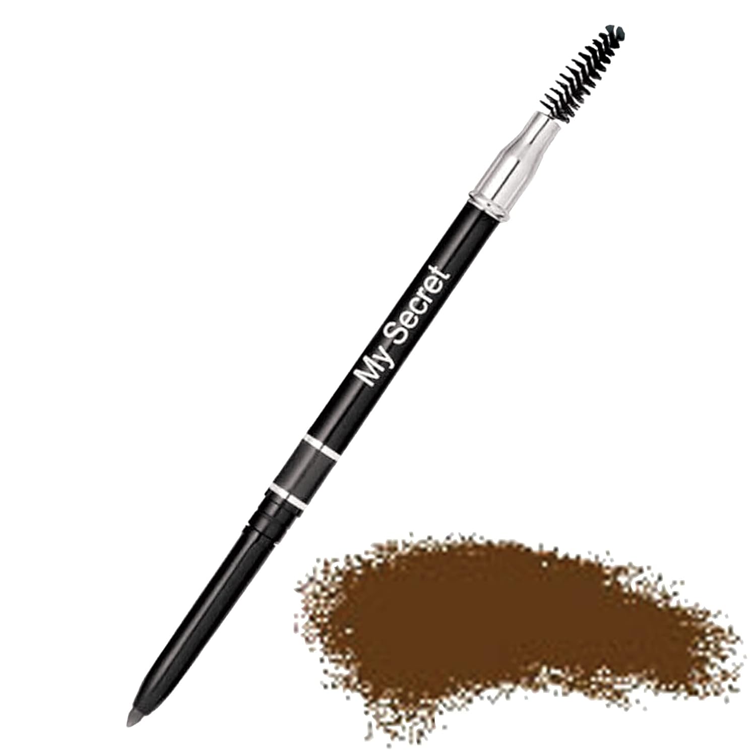 Collections Etc My Secret Cosmetics Lápiz de cejas (marrón oscuro)