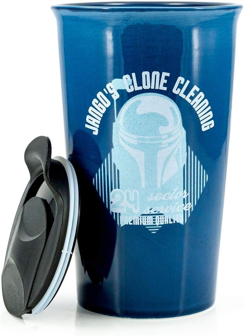 Se7en20 Star Wars Jango Fett Taza de café  Taza coleccionable de Star Wars de estilo retro  Taza de cerámica con capacidad para 12 onzas