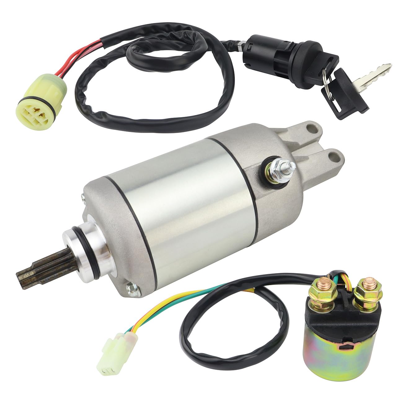 Arrancador con relé e interruptor de encendido para Honda FourTrax Foreman TRX450S ES FE FM 1998-2004, TRX500FE FM TM FPE FPM 2005-2011,