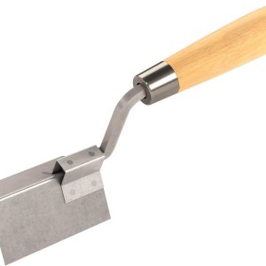 Bon Tool 13-298 Paleta de esquina exterior, acero inoxidable 1-12 pulgadas x 1-12 pulgadas, mango de madera Bon Tool 13-298 Paleta de esquina exterior, acero inoxidable 1-12 pulgadas x 1-12 pulgadas, mango de madera