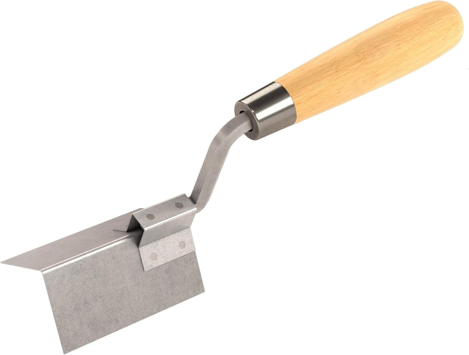 Bon Tool 13-298 Paleta de esquina exterior, acero inoxidable 1-12 pulgadas x 1-12 pulgadas, mango de madera