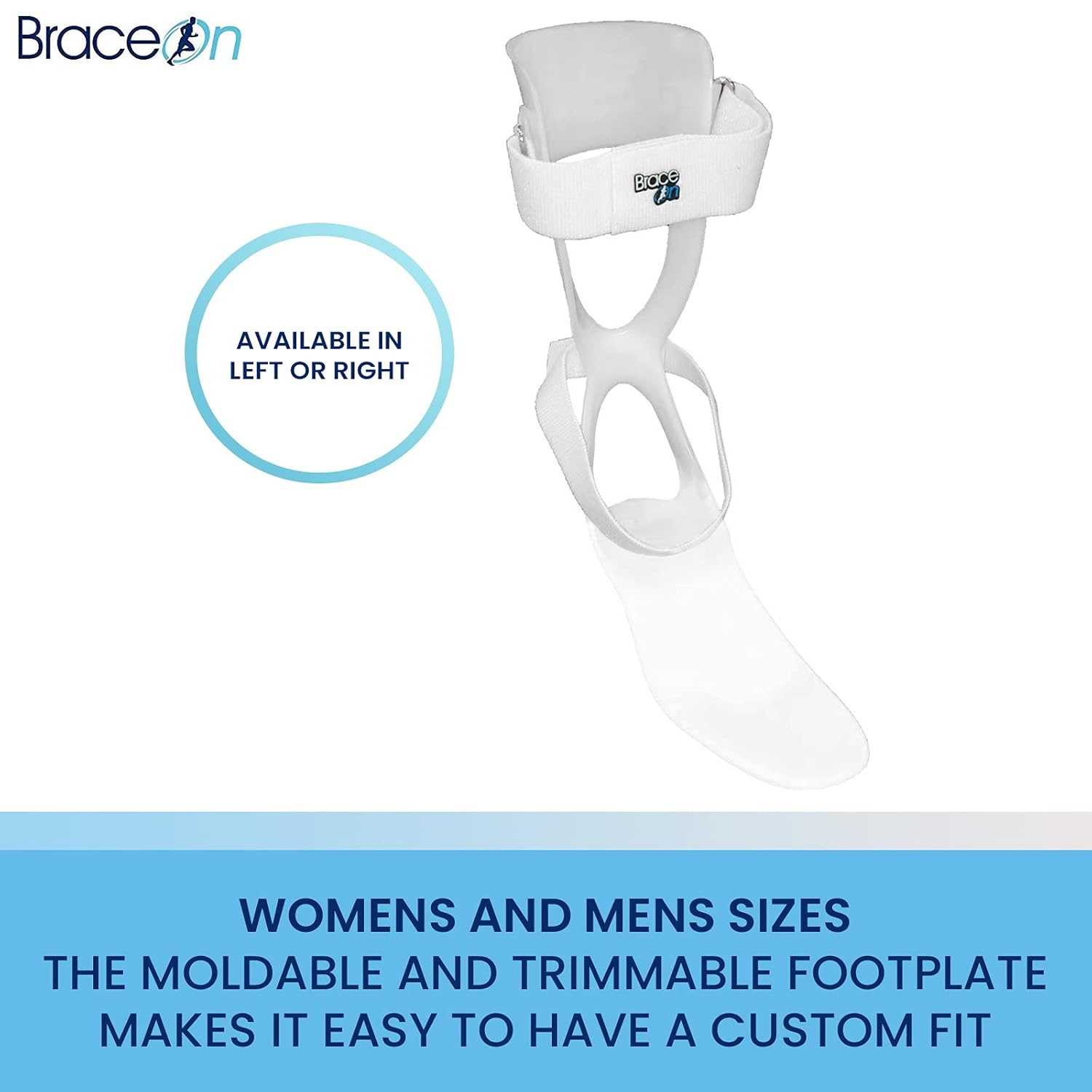 AFO Drop Foot Brace – Sueco Ultra Lock Pie Drop Brace para caminar, ligero, hombres, izquierda