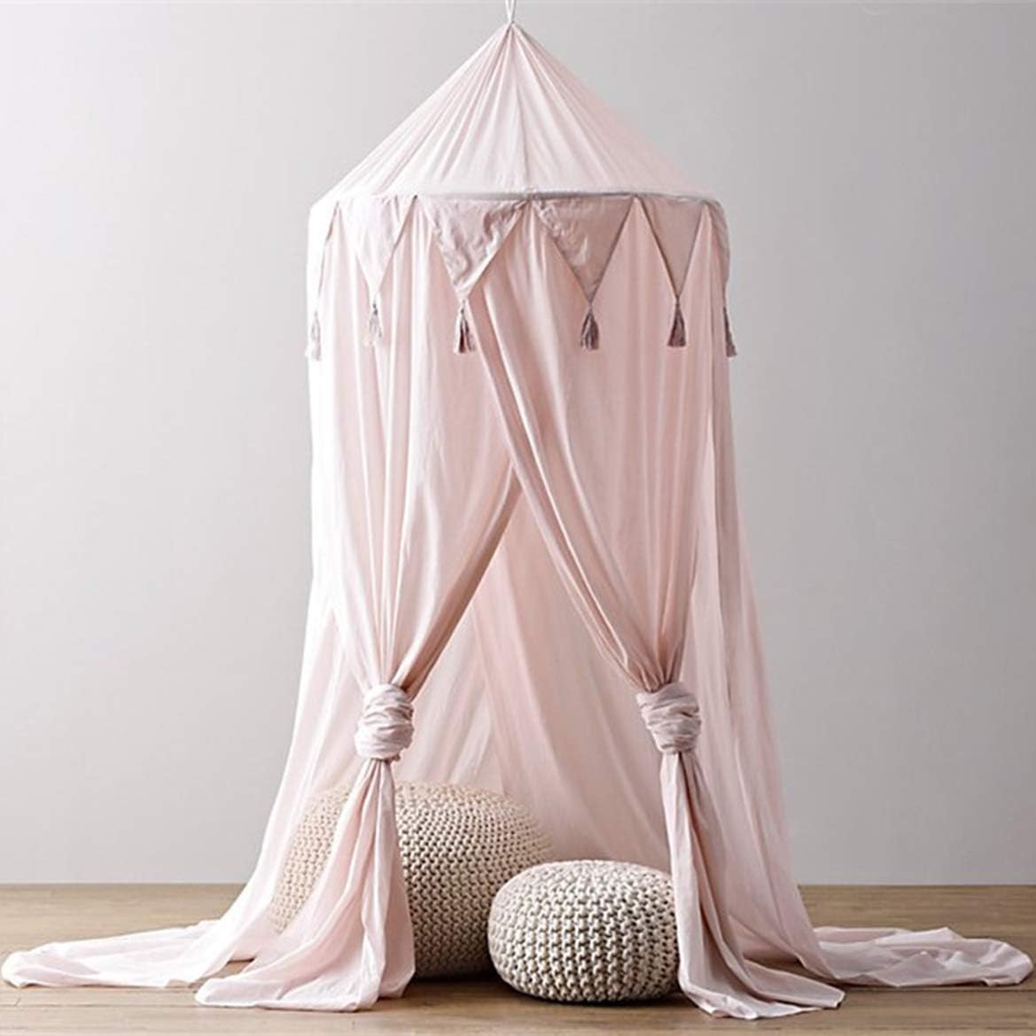 Borje Mosquitera para cama con cúpula redonda, rincón de lectura, tienda de campaña para niños, decoración de habitación para bebé