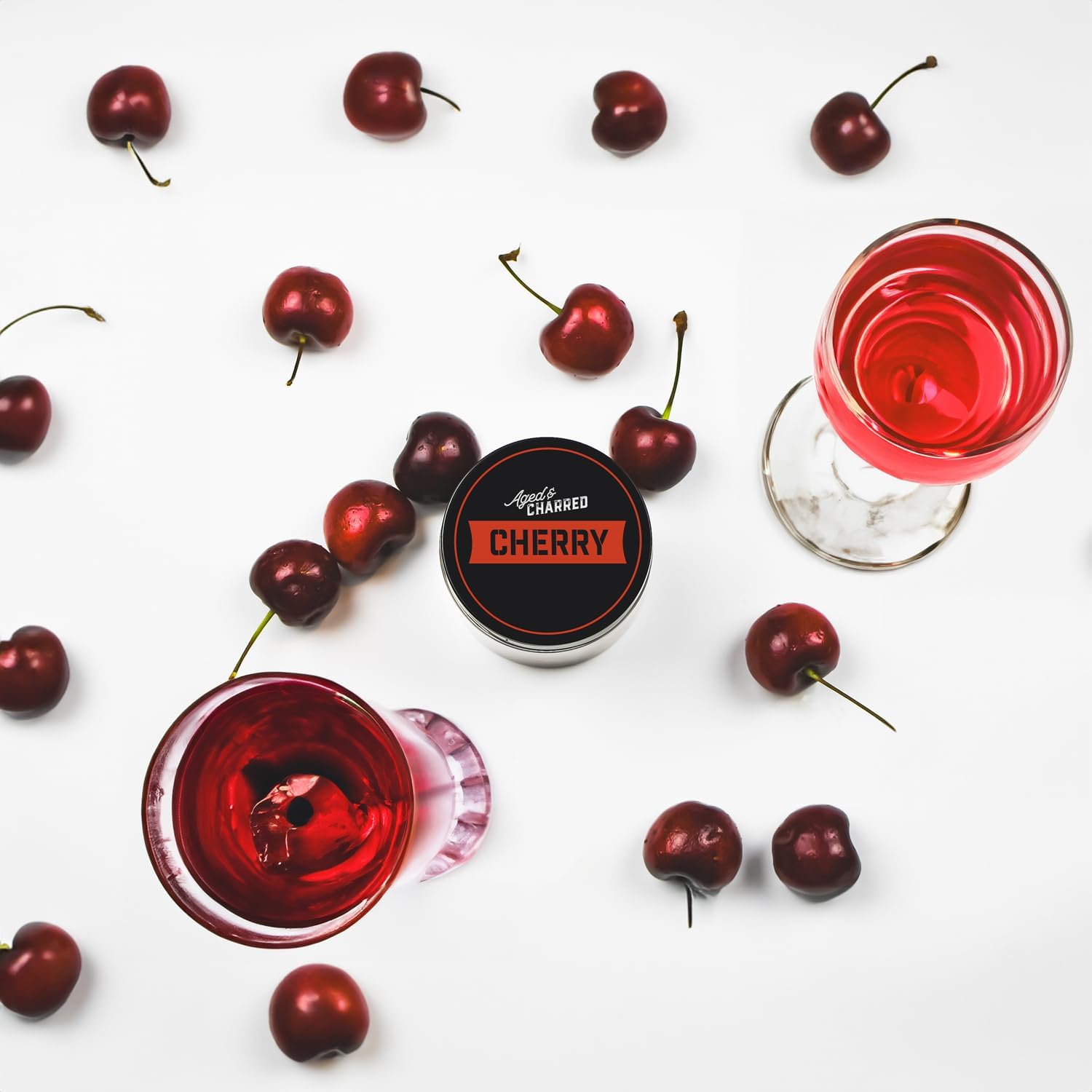 Aged & Charred Fruit Pack – Chips de madera para ahumador de cóctel, paquete de 4 frutas manzana, cereza, melocotón, pera para bebidas, chips de