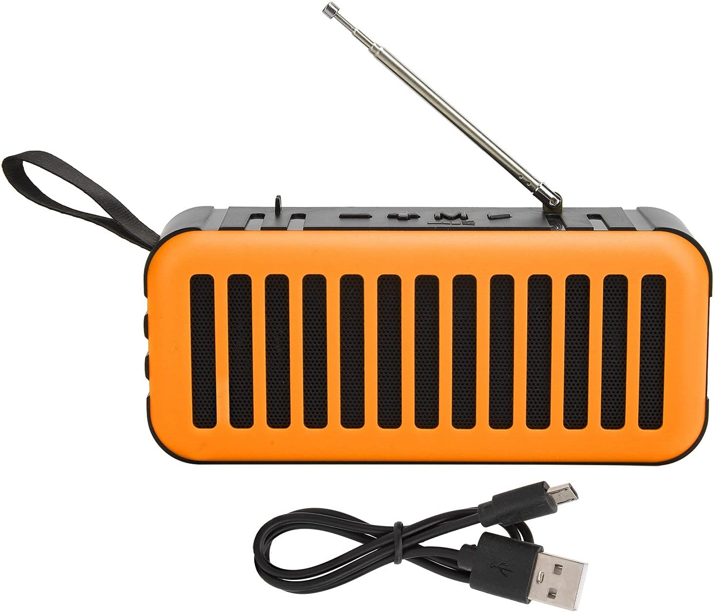 Yoidesu Altavoz inalámbrico, mini subwoofer portátil alimentado por energía solar, adopta chip de decodificación de audio, compatible con radio FM,