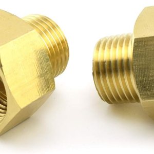 Adaptador de montaje de tubería de latón 12 “NPT macho a 34 “NPT conector reductor hembra, 2 piezas Adaptador de montaje de tubería de latón 12 “NPT macho a 34 “NPT conector reductor hembra, 2 piezas