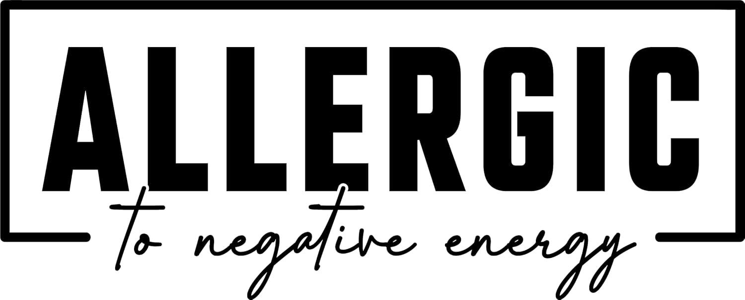 Alérgico a la energía negativa Parches Adhesivos Transferencia Apliques Letras para camisetas Ropa de tela  Citas divertidas