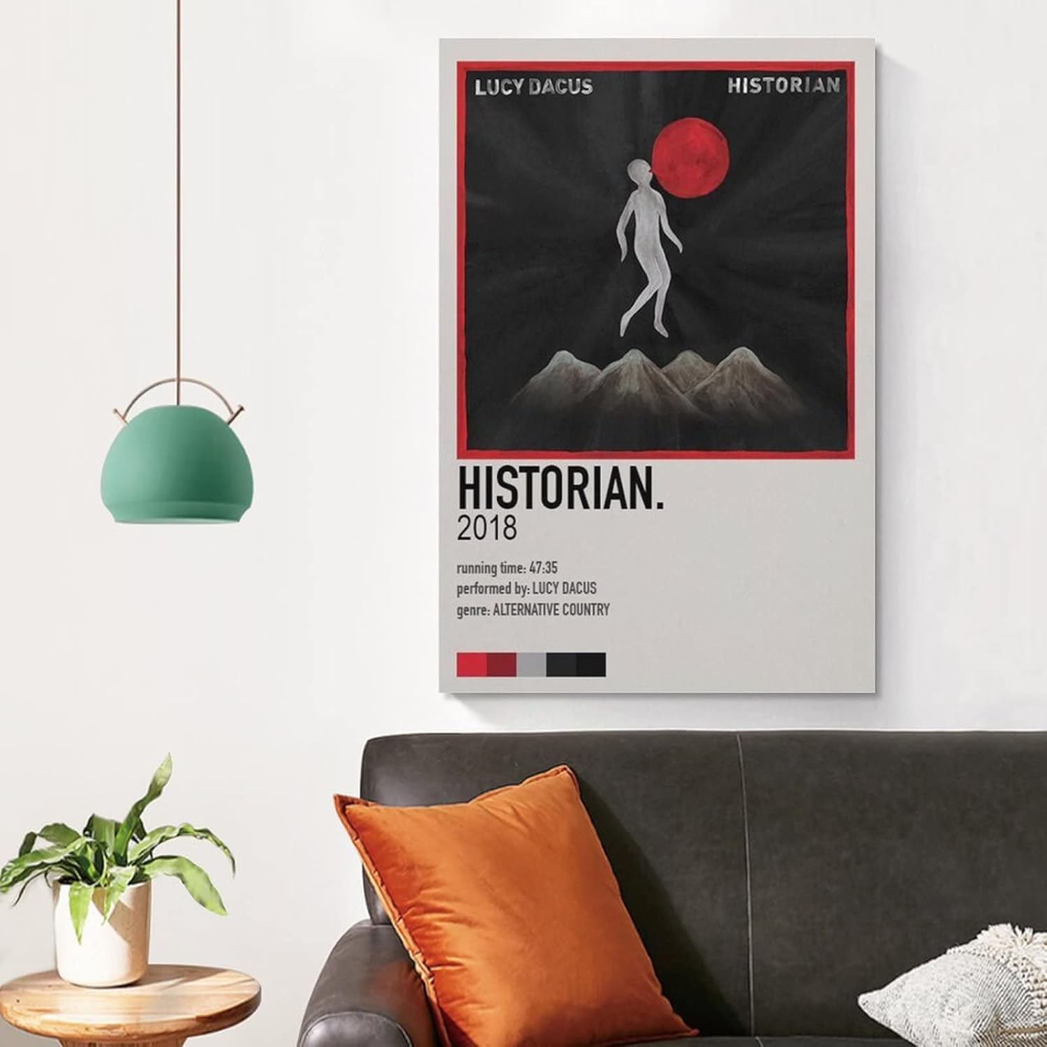 DAXXIN Lucy Dacus HISTORIAN 2018 1 – Póster en lienzo decorativo para pared, sala de estar, dormitorio, decoración, regalo, sin marco, estilo sin