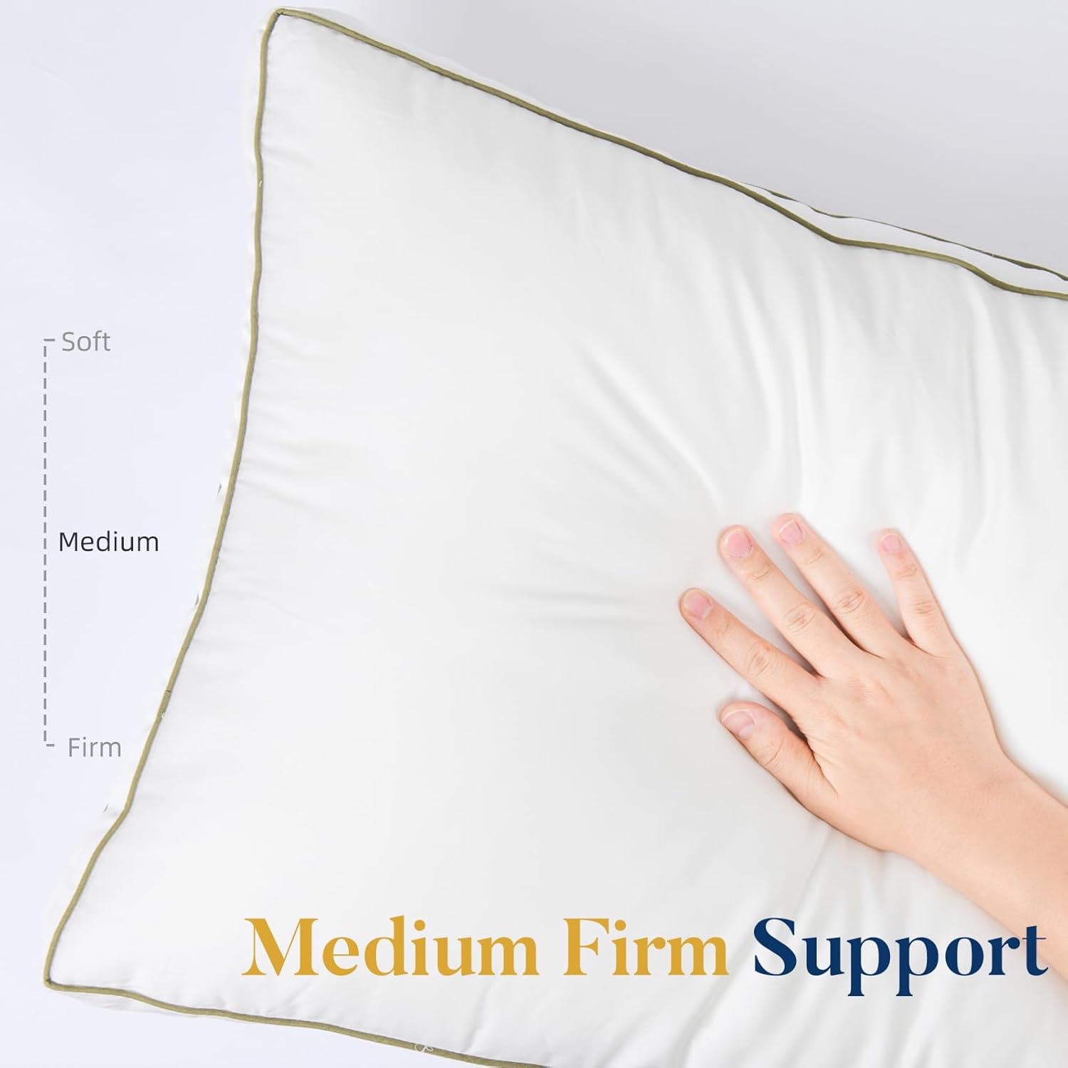 lazyzzz Juego de 2 almohadas de cama para tamaño King, refrescantes para dormir con calor, soporte suave para personas que duermen de lado, espalda