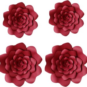 YLY’s love 4 flores de papel 3D gigantes para decoración de fiestas, bricolaje hechos a mano para telón de fondo de boda, despedida de soltera, baby YLY’s love 4 flores de papel 3D gigantes para decoración de fiestas, bricolaje hechos a mano para telón de fondo de boda, despedida de soltera, baby