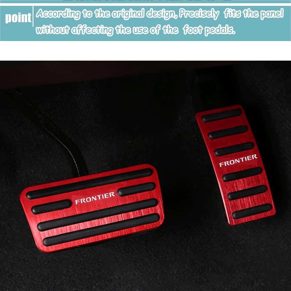 Fundas de pedal de acelerador de gas de aleación de aluminio, accesorios interiores, antideslizantes, sin perforación, kit de pastillas de pedal de