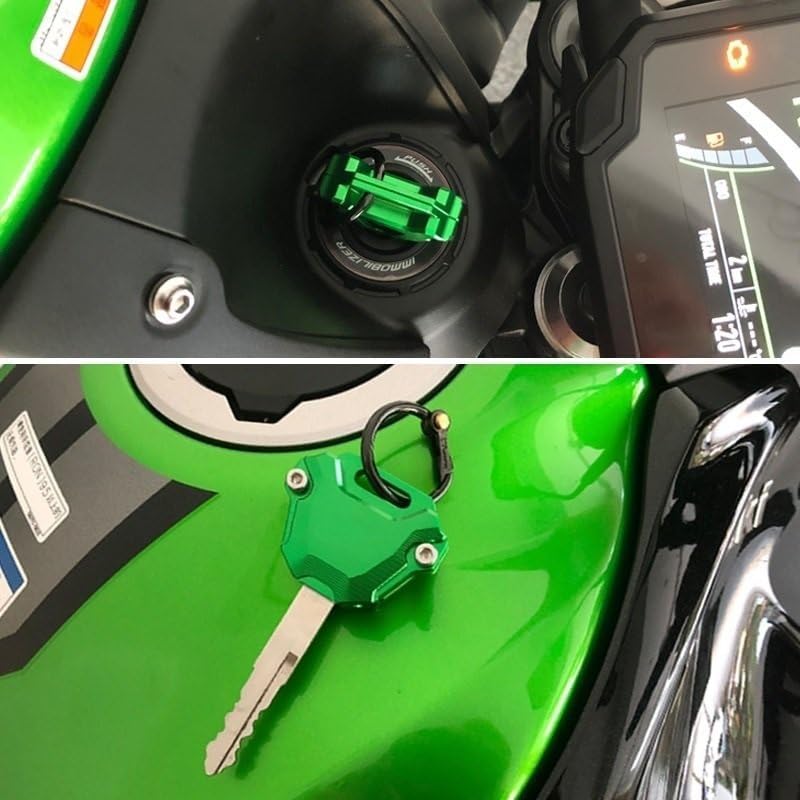 Motorcycle Case Ignition Switch Keys Cover Protection for Kawasaki H2R 2015 2016 2017 2018 2019 2020 2021 2022 2023