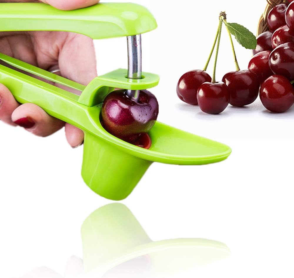 Cherry Pitter – Herramienta de deshuesador de aceitunas para eliminar piedra de base verde, simple y duradero, accesorio de cocina resistente