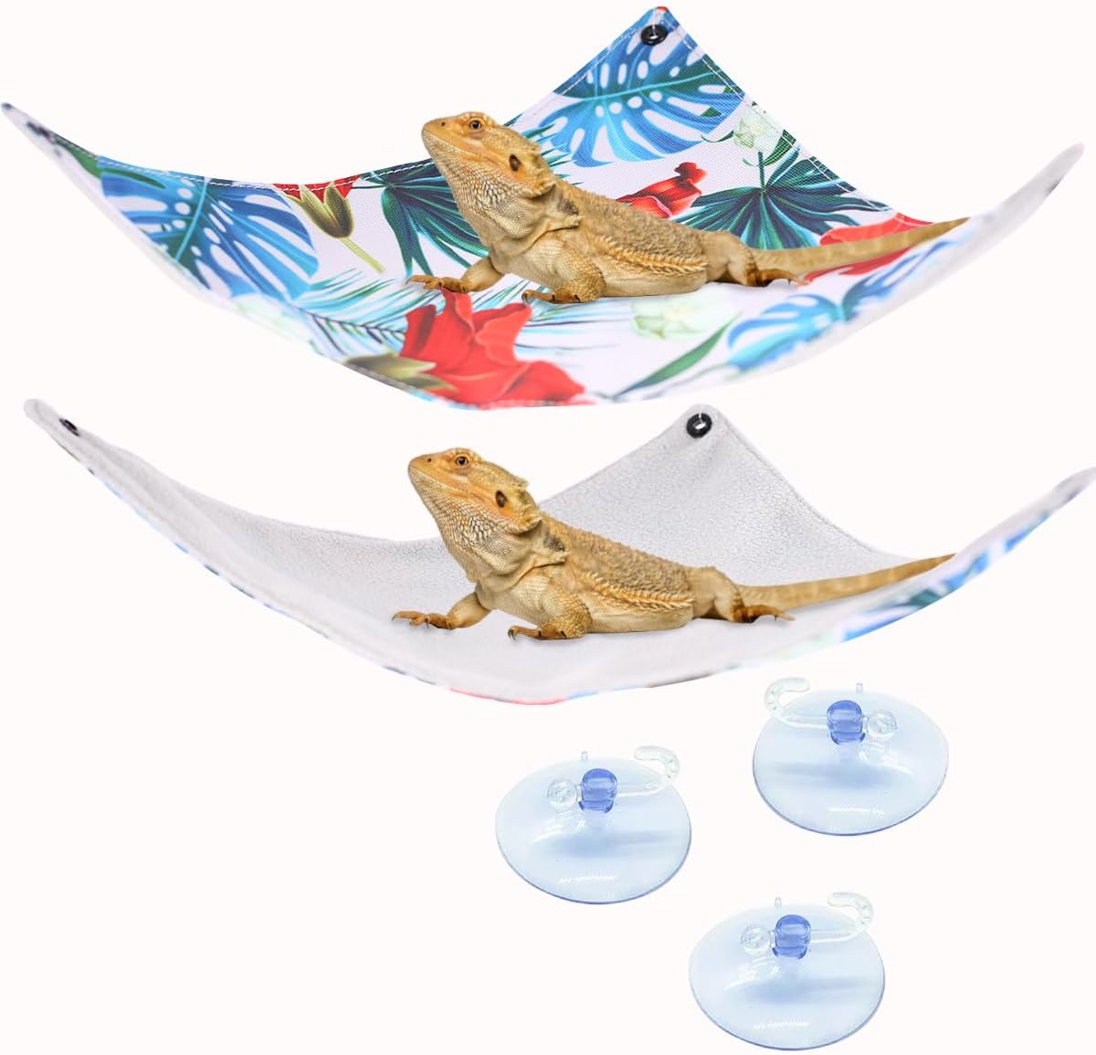 Hábitats de cama de descanso para dragón barbudo, suministros de terrario de escalada para lagarto, leopardo, loros, periquitos, cacatúas, ratas,