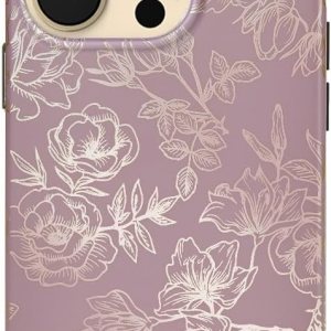 Velvet Caviar Funda diseñada para iPhone 14 PRO floral, probada en caídas de 10 pies, compatible con MagSafe, forro protector de microfibra (morado, Velvet Caviar Funda diseñada para iPhone 14 PRO floral, probada en caídas de 10 pies, compatible con MagSafe, forro protector de microfibra (morado,
