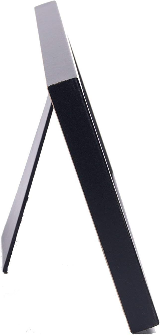 Creative Picture Frames $4x9bk-b Marco negro del primer dólar con estera negra, soporte de caballete y colgador de pared incluido